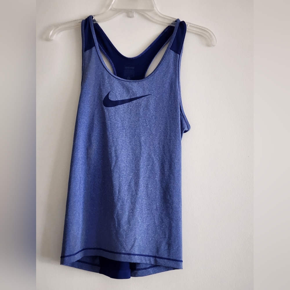 NIKE | Pro Tank Top Racerback Athletic Workout Gym Shirt | Purple/Blue | Medium - Picture 4 of 12